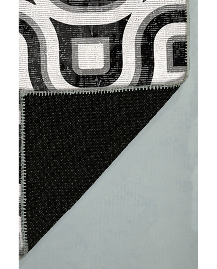 Ferteb Pamuk Tabanlı Yıkanabilen Kaydırmaz Antibakteriyel Şönil Yuvarlak Halı