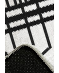 Acker Desenli Pamuk Tabanlı Yıkanabilen Kaydırmaz Antibakteriyel Şönil Salon Halısı