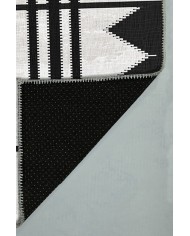 Acker Desenli Pamuk Tabanlı Yıkanabilen Kaydırmaz Antibakteriyel Şönil Salon Halısı