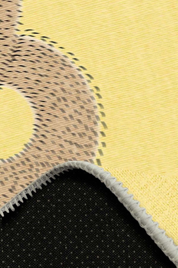 Lenora Pamuk Tabanlı Yıkanabilen Kaydırmaz Antibakteriyel Şönil Çocuk Halısı