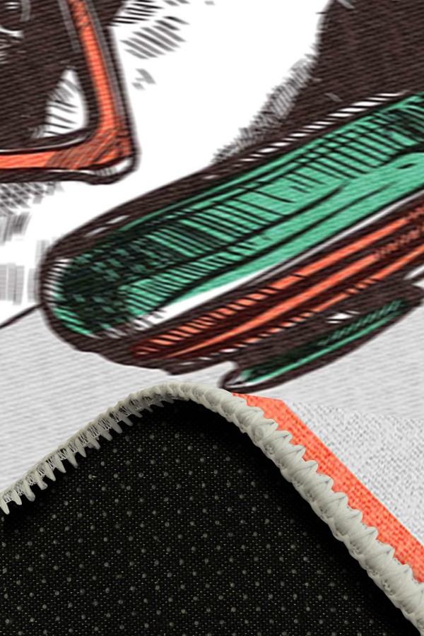 Willow Pamuk Tabanlı Yıkanabilen Kaydırmaz Antibakteriyel Şönil Çocuk Halısı