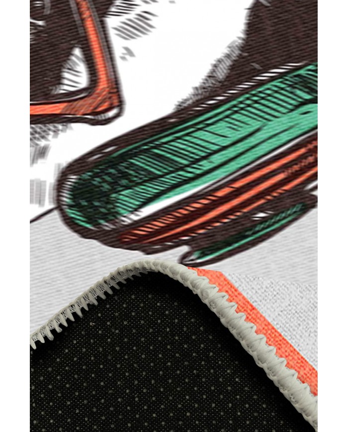 Willow Pamuk Tabanlı Yıkanabilen Kaydırmaz Antibakteriyel Şönil Çocuk Halısı