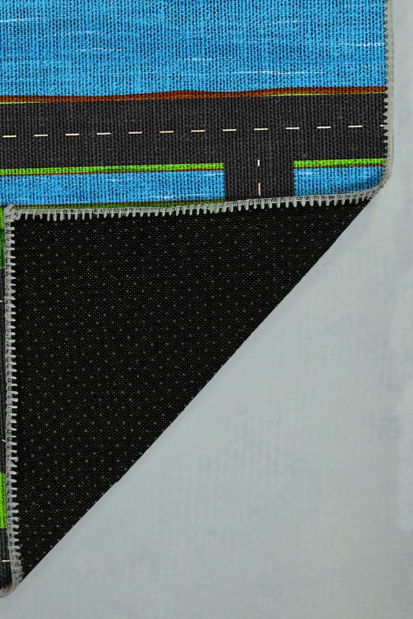 Darlene Pamuk Tabanlı Yıkanabilen Kaydırmaz Antibakteriyel Şönil Çocuk Halısı