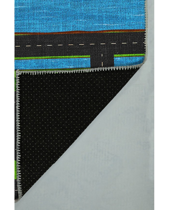 Darlene Pamuk Tabanlı Yıkanabilen Kaydırmaz Antibakteriyel Şönil Çocuk Halısı