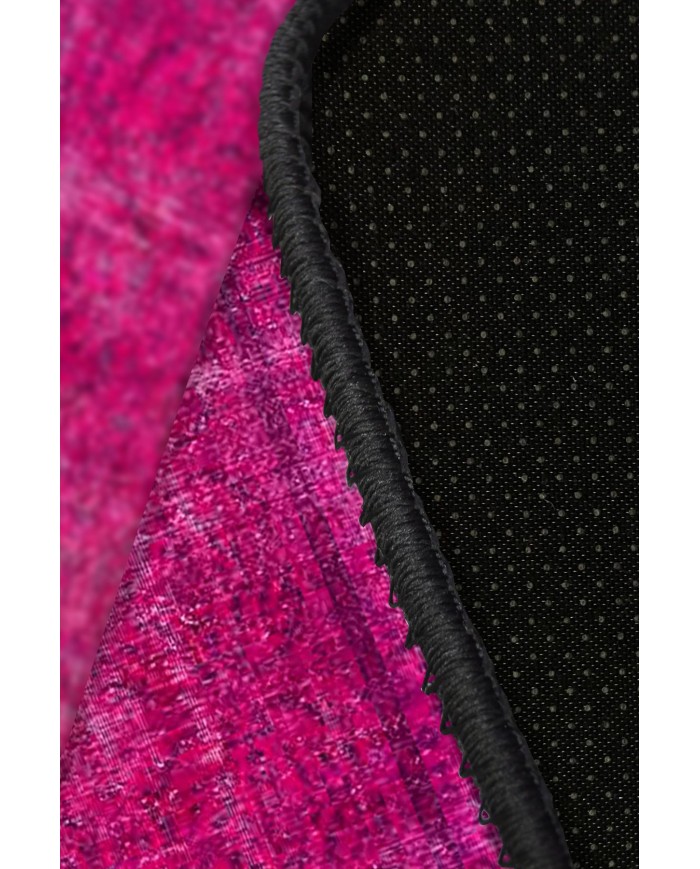 Zingararose Eskitme Desenli Pamuk Tabanlı Yıkanabilen Kaydırmaz Antibakteriyel Şönil Salon Halısı