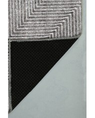 Upsala İskandinav Desenli Pamuk Tabanlı Yıkanabilen Kaydırmaz Antibakteriyel Şönil Salon Halısı