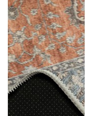 Soleil Desenli Pamuk Tabanlı Yıkanabilen Kaydırmaz Antibakteriyel Şönil Salon Halısı