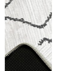 Sasha Desenli Pamuk Tabanlı Yıkanabilen Kaydırmaz Antibakteriyel Şönil Salon Halısı