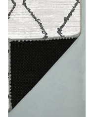 Sasha Desenli Pamuk Tabanlı Yıkanabilen Kaydırmaz Antibakteriyel Şönil Salon Halısı