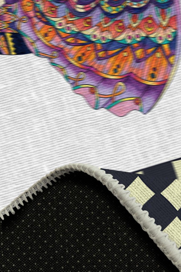 Elephant Pamuk Tabanlı Yıkanabilen Kaydırmaz Antibakteriyel Şönil Mutfak Halısı