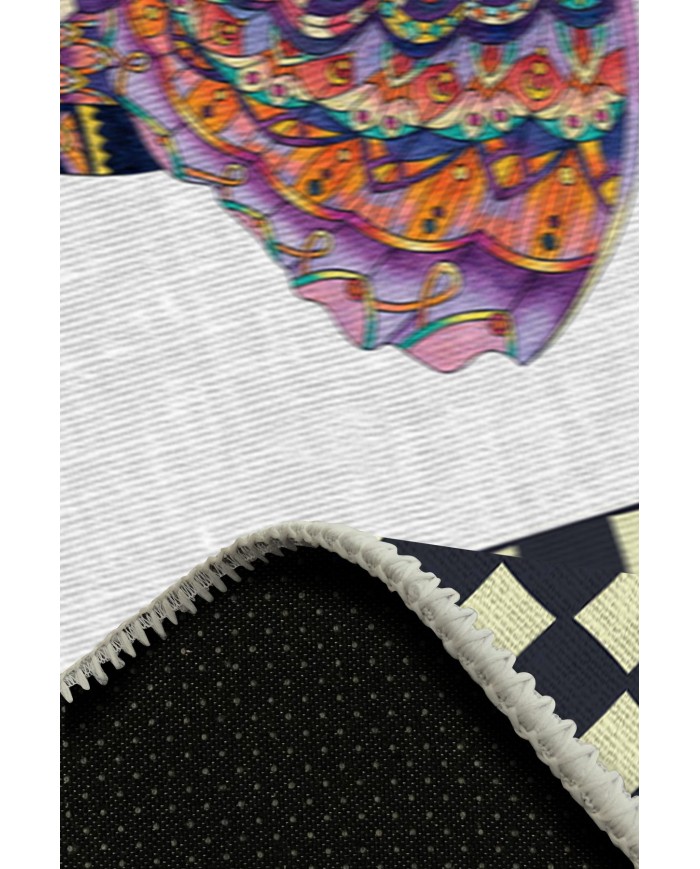 Elephant Pamuk Tabanlı Yıkanabilen Kaydırmaz Antibakteriyel Şönil Mutfak Halısı