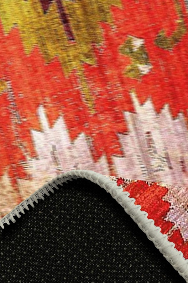 Morelle Pamuk Tabanlı Yıkanabilen Kaydırmaz Antibakteriyel Şönil Mutfak Halısı