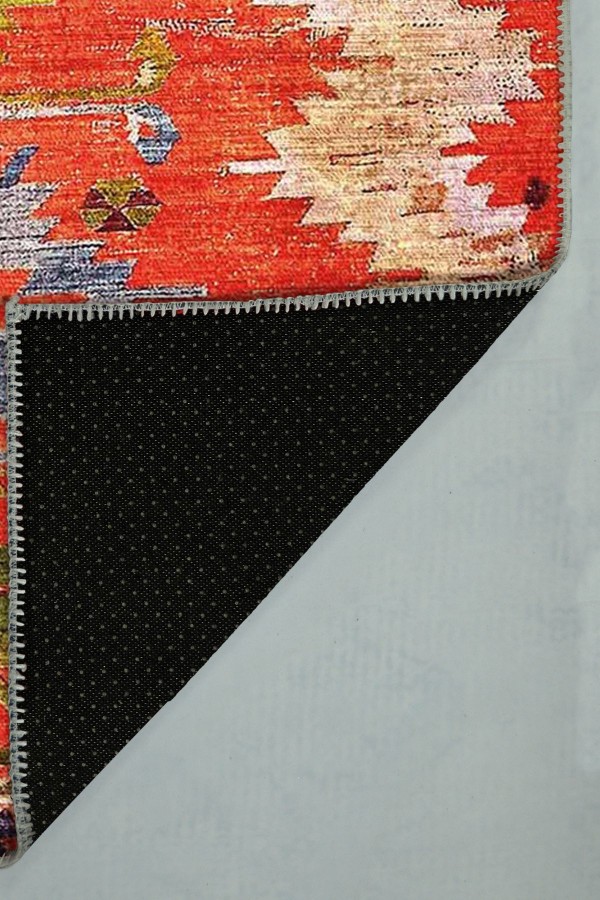 Morelle Pamuk Tabanlı Yıkanabilen Kaydırmaz Antibakteriyel Şönil Mutfak Halısı