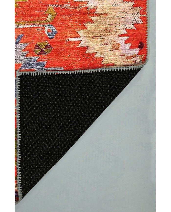 Morelle Pamuk Tabanlı Yıkanabilen Kaydırmaz Antibakteriyel Şönil Mutfak Halısı