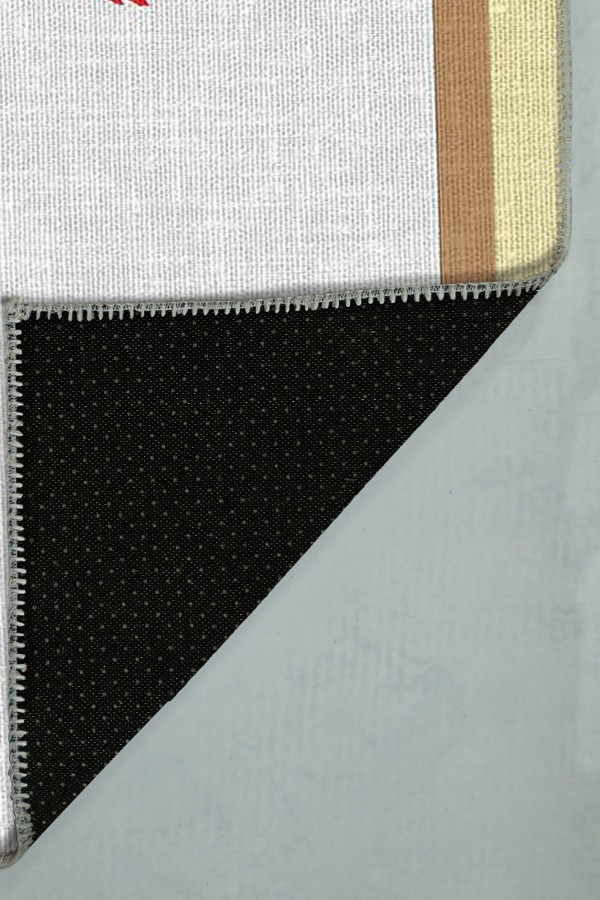 Flamingo Pamuk Tabanlı Yıkanabilen Kaydırmaz Antibakteriyel Şönil Mutfak Halısı