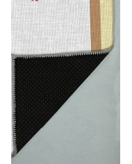 Flamingo Pamuk Tabanlı Yıkanabilen Kaydırmaz Antibakteriyel Şönil Mutfak Halısı