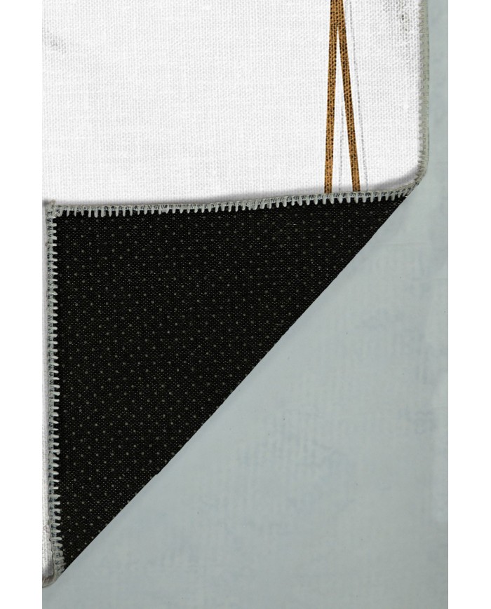 Hardy Pamuk Tabanlı Yıkanabilen Kaydırmaz Antibakteriyel Şönil Mutfak Halısı