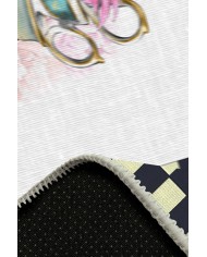 Dalya Pamuk Tabanlı Yıkanabilen Kaydırmaz Antibakteriyel Şönil Mutfak Halısı