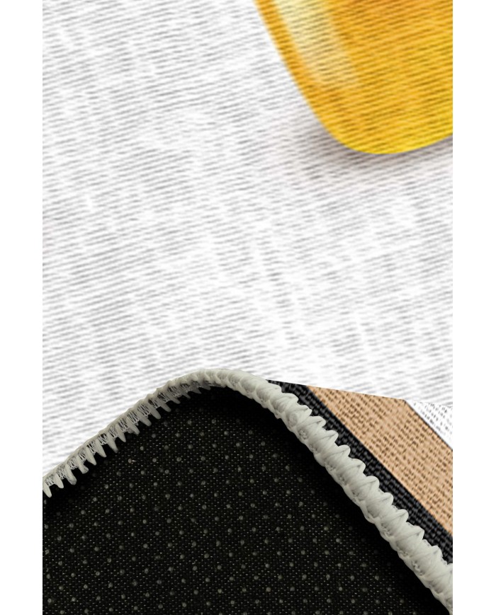 Dande Pamuk Tabanlı Yıkanabilen Kaydırmaz Antibakteriyel Şönil Mutfak Halısı