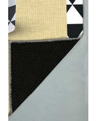 Plant Pamuk Tabanlı Yıkanabilen Kaydırmaz Antibakteriyel Şönil Mutfak Halısı