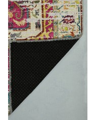 Petiax Pamuk Tabanlı Yıkanabilen Kaydırmaz Antibakteriyel Şönil Salon Halısı