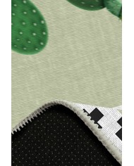 Cactus Pamuk Tabanlı Yıkanabilen Kaydırmaz Antibakteriyel Şönil Mutfak Halısı