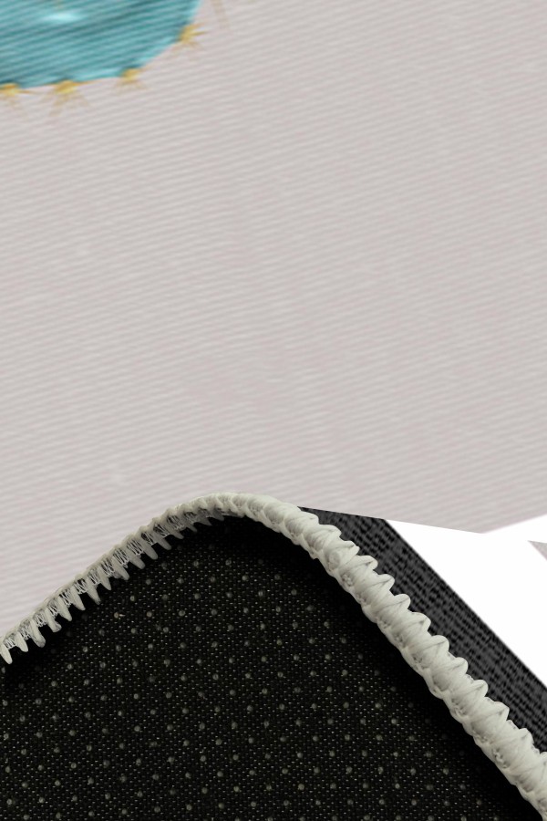 Cumi Pamuk Tabanlı Yıkanabilen Kaydırmaz Antibakteriyel Şönil Mutfak Halısı