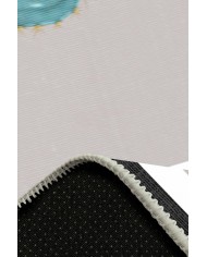 Cumi Pamuk Tabanlı Yıkanabilen Kaydırmaz Antibakteriyel Şönil Mutfak Halısı