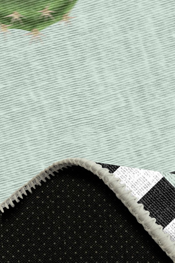 Anise Pamuk Tabanlı Yıkanabilen Kaydırmaz Antibakteriyel Şönil Mutfak Halısı