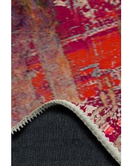 Pablo Desenli Pamuk Tabanlı Yıkanabilen Kaydırmaz Antibakteriyel Şönil Salon Halısı