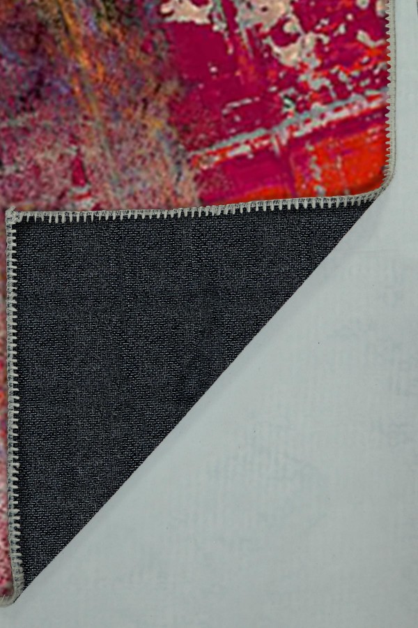 Pablo Desenli Pamuk Tabanlı Yıkanabilen Kaydırmaz Antibakteriyel Şönil Salon Halısı