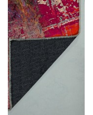 Pablo Desenli Pamuk Tabanlı Yıkanabilen Kaydırmaz Antibakteriyel Şönil Salon Halısı