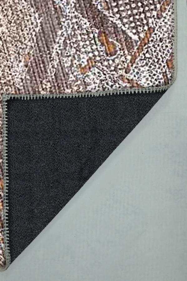 Norton Desenli Pamuk Tabanlı Yıkanabilen Kaydırmaz Antibakteriyel Şönil Salon Halısı