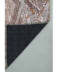 Norton Desenli Pamuk Tabanlı Yıkanabilen Kaydırmaz Antibakteriyel Şönil Salon Halısı