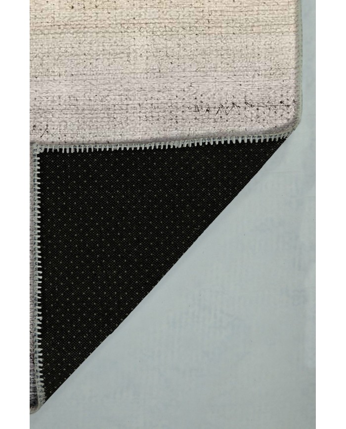 Nigel Desenli Pamuk Tabanlı Yıkanabilen Kaydırmaz Antibakteriyel Şönil Salon Halısı