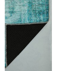 Levanzo Elit Desenli Pamuk Tabanlı Yıkanabilen Kaydırmaz Antibakteriyel Şönil Salon Halısı