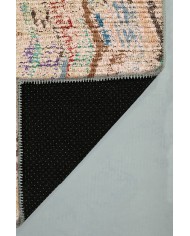 Nador-Morocco Desenli Pamuk Tabanlı Yıkanabilen Kaydırmaz Antibakteriyel Şönil Salon Halısı