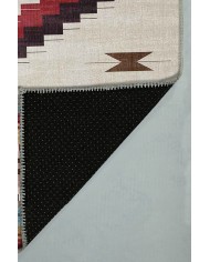 Misty Desenli Pamuk Tabanlı Yıkanabilen Kaydırmaz Antibakteriyel Şönil Salon Halısı