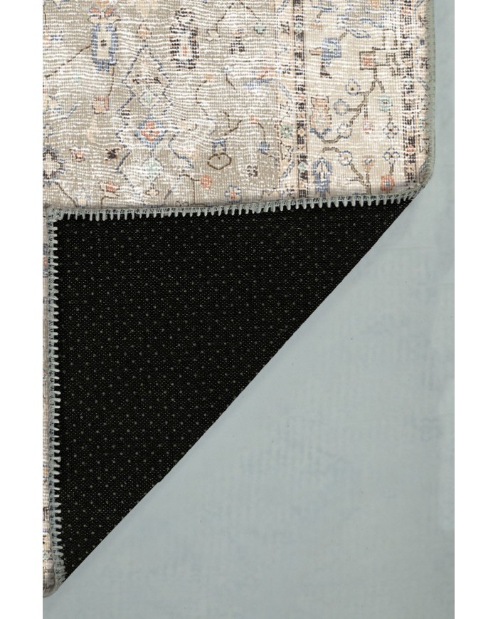 Monty Elit Desenli Pamuk Tabanlı Yıkanabilen Kaydırmaz Antibakteriyel Şönil Salon Halısı