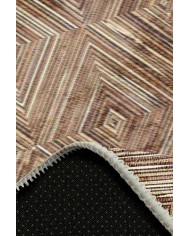 Merlin Iskandinav Desenli Pamuk Tabanlı Yıkanabilen Kaydırmaz Antibakteriyel Şönil Salon Halısı