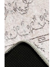 Milkyelegance Eskitme Desenli Pamuk Tabanlı Yıkanabilen Kaydırmaz Antibakteriyel Şönil Salon Halısı