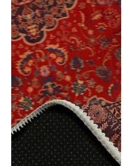 Marigold Eskitme Desenli Pamuk Tabanlı Yıkanabilen Kaydırmaz Antibakteriyel Şönil Salon Halısı