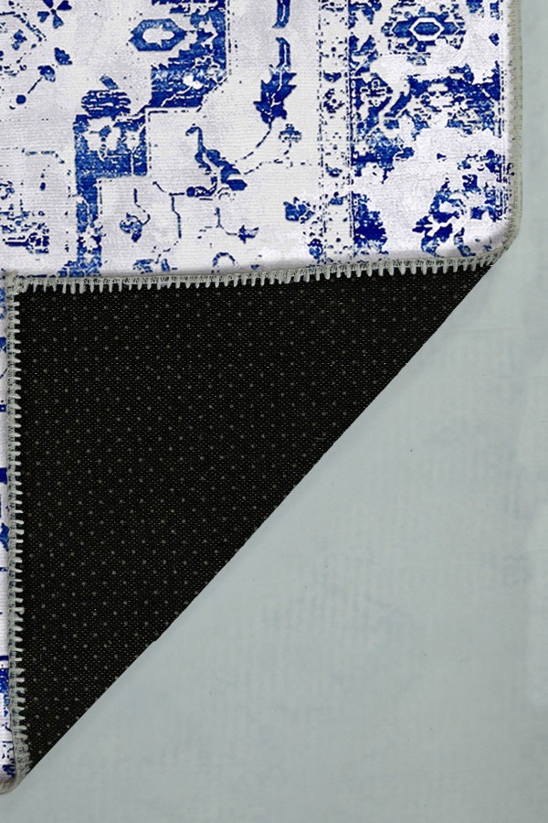 Maple Eskitme Desenli Pamuk Tabanlı Yıkanabilen Kaydırmaz Antibakteriyel Şönil Salon Halısı