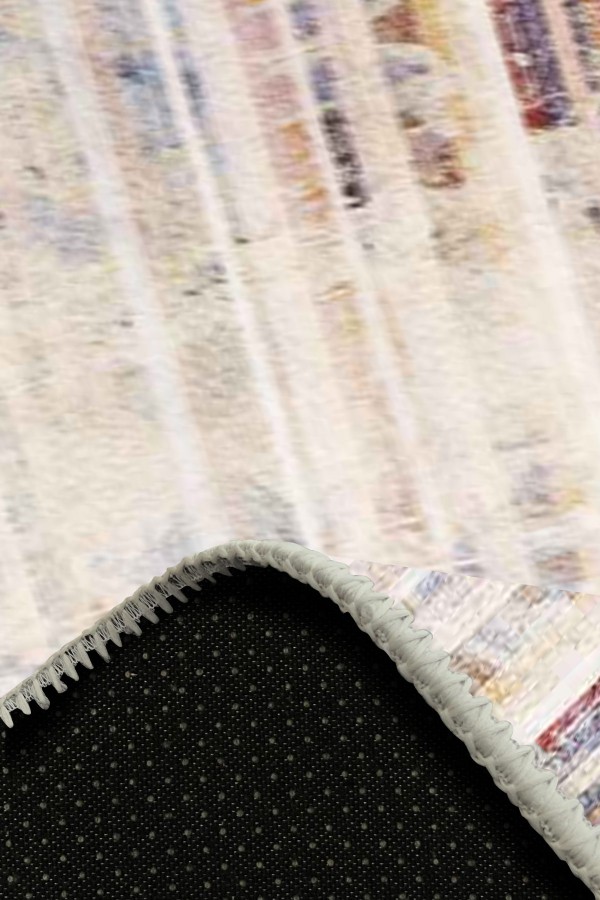 Luke Desenli Pamuk Tabanlı Yıkanabilen Kaydırmaz Antibakteriyel Şönil Salon Halısı