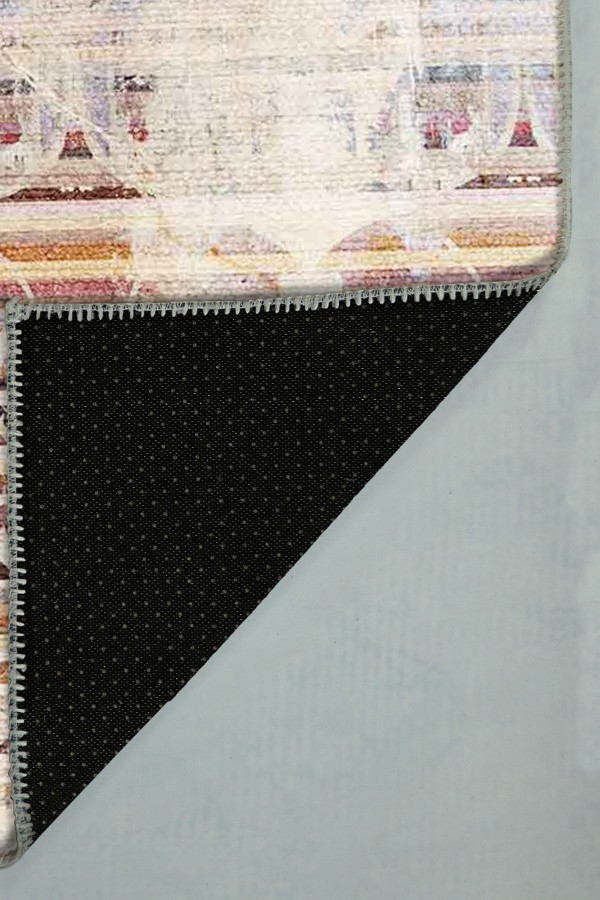 Luke Desenli Pamuk Tabanlı Yıkanabilen Kaydırmaz Antibakteriyel Şönil Salon Halısı