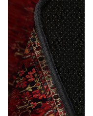 Lucy Eskitme Desenli Pamuk Tabanlı Yıkanabilen Kaydırmaz Antibakteriyel Şönil Salon Halısı