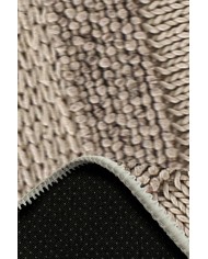 Vimini-Loop İskandinav Desenli Pamuk Tabanlı Yıkanabilen Kaydırmaz Antibakteriyel Şönil Salon Halısı