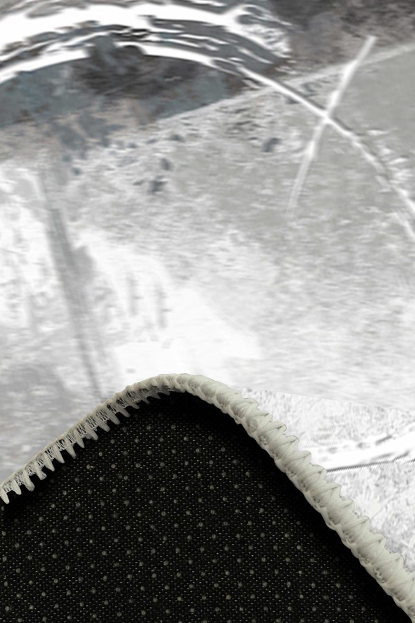 Kenyon Desenli Pamuk Tabanlı Yıkanabilen Kaydırmaz Antibakteriyel Şönil Salon Halısı