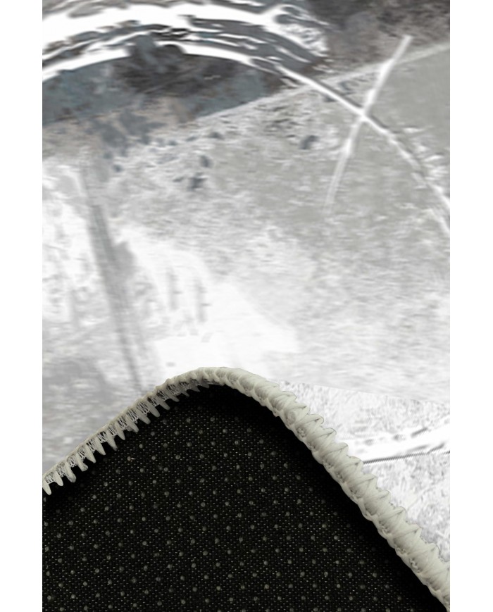 Kenyon Desenli Pamuk Tabanlı Yıkanabilen Kaydırmaz Antibakteriyel Şönil Salon Halısı