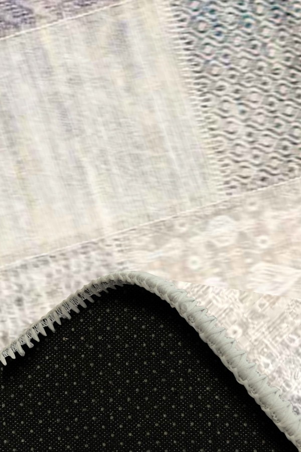 Henry Patchwork Desenli Pamuk Tabanlı Yıkanabilen Kaydırmaz Antibakteriyel Şönil Salon Halısı Henry Patchwork Desenli Pamuk Tabanlı Yıkanabilen Kaydırmaz Antibakteriyel Şönil Salon Halısı